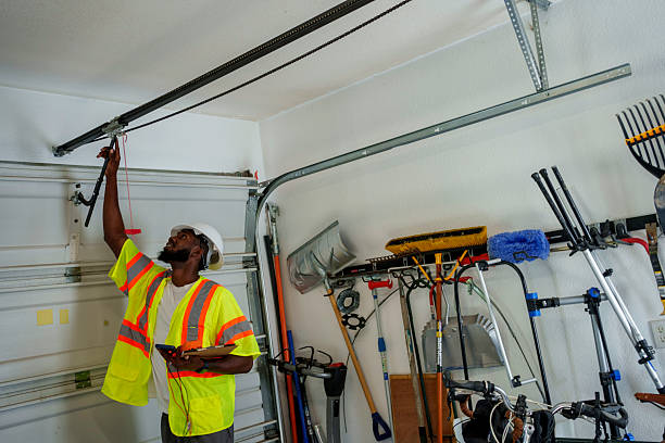Professional Garage Door Panel Replacement technician working in Fairfield, TX